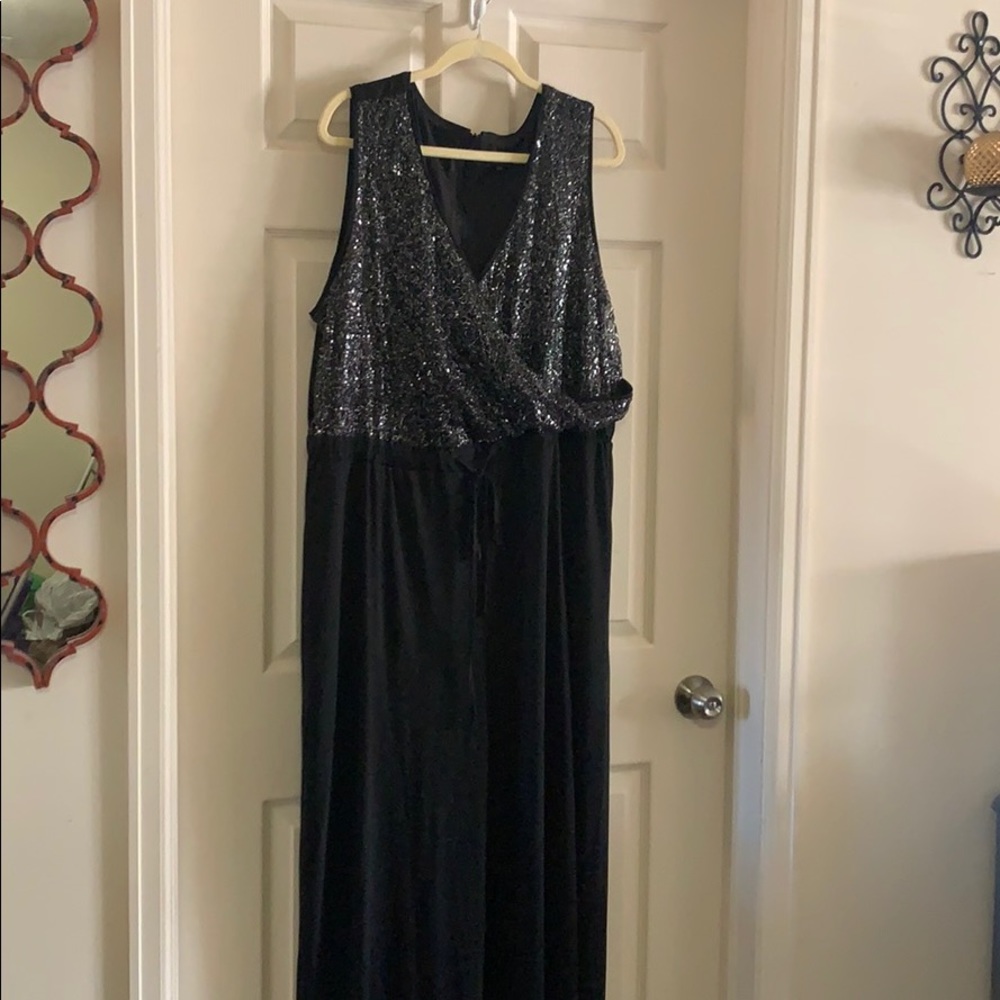 V neck wide leg jumper